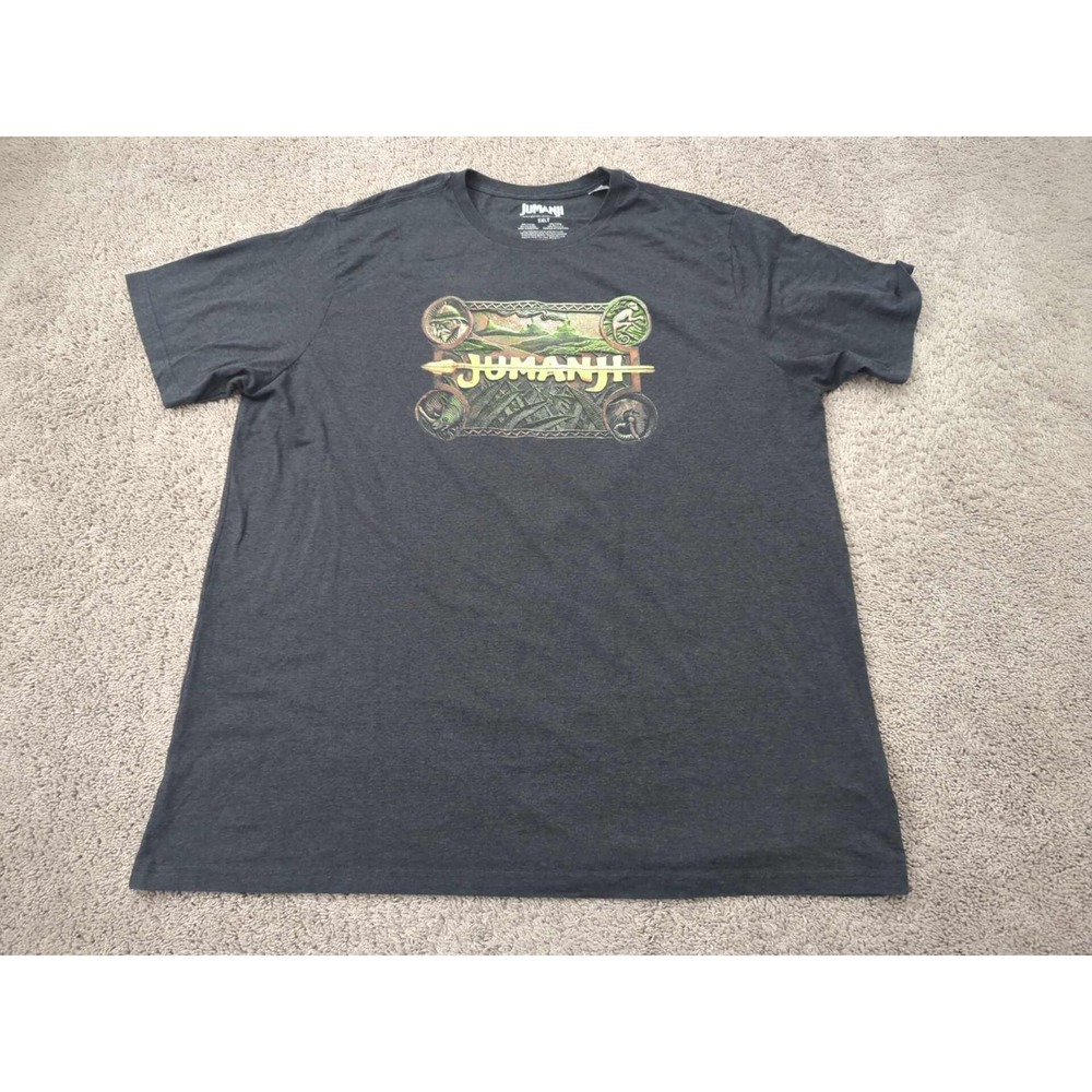 Jumanji T Shirt Mens 5XLT TALL Black Magical Jungle-Themed‎ Board Game Movie